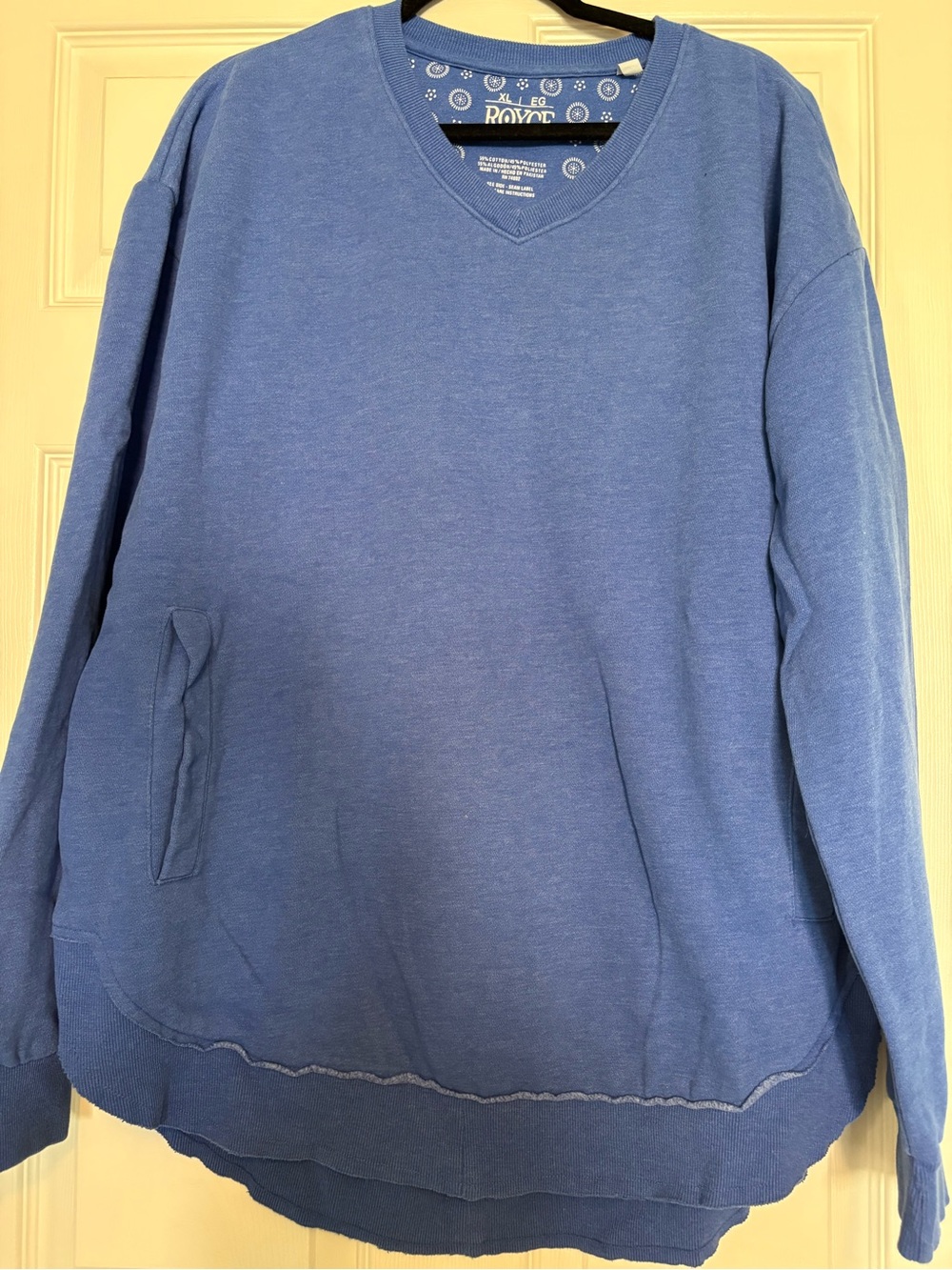 Royce Brand Women’s V-Neck Pullover Sweatshirt - Blue